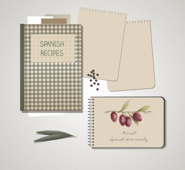 Defter zeytin elle çizilmiş