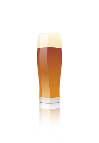 Verre de bière ambre ale — Image vectorielle