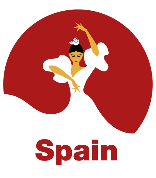 Danseuse de flamenco. Logo flamenco espagnol . — Image vectorielle