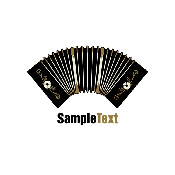 Bandoneon. Traditionele tango muziekinstrument. — Stockvector