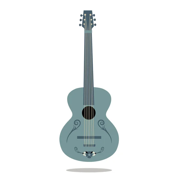 Icono de guitarra ornamental. Vector aislado — Archivo Imágenes Vectoriales