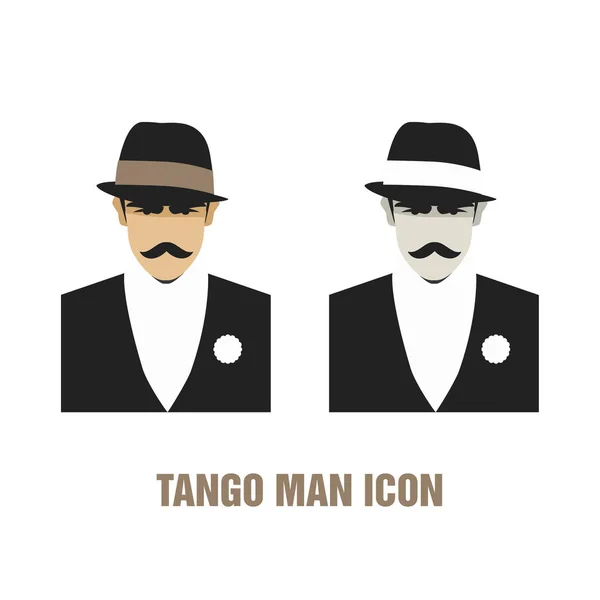 Tango man pictogram. Vectorillustratie. — Stockvector