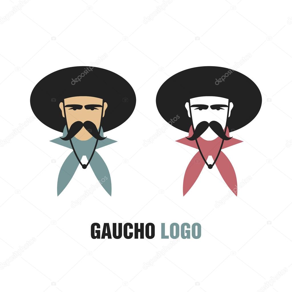 Gaucho Logo. Icon of South American cowboy