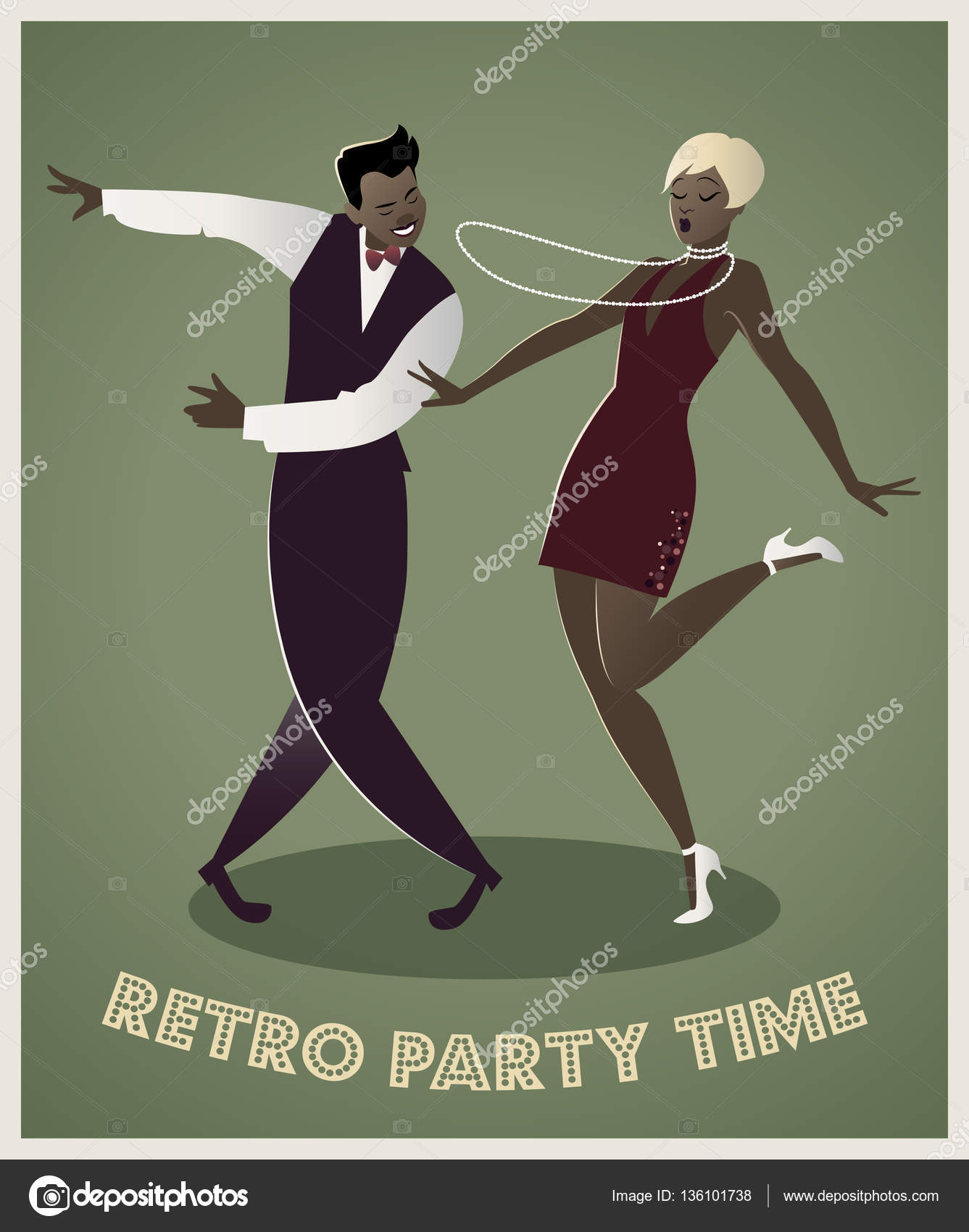 Funny couple dancing charleston. Cartoon retro style Stock Vector Image by ©LaInspiratriz #136101738 Funny couple dancing charleston. Cartoon retro style Stock Vector Image by ©LaInspiratriz #136101738