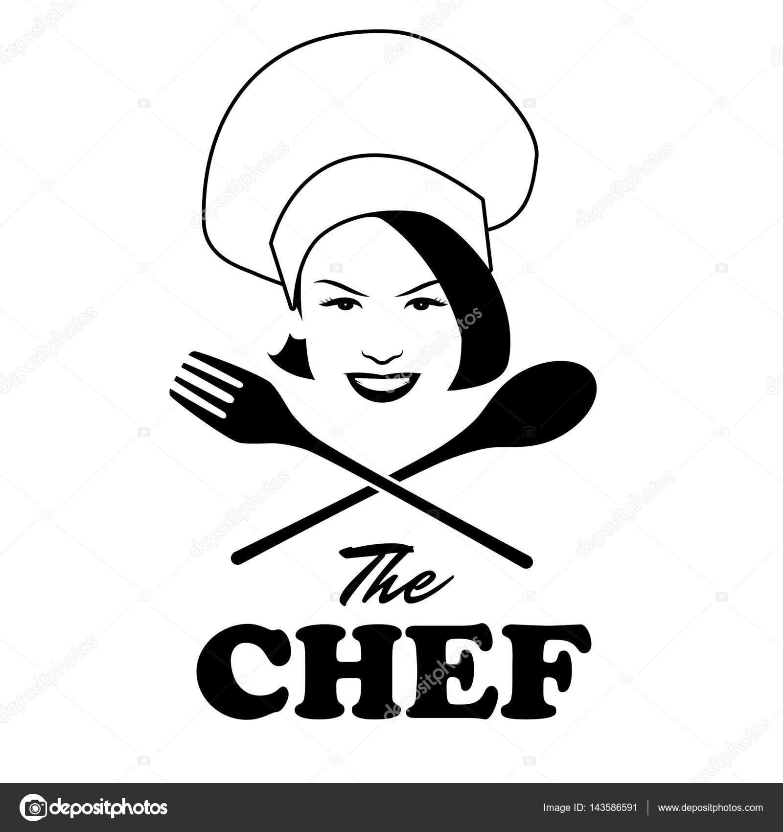 Download Woman Chef. Beautiful cook with wooden spoon and fork ...