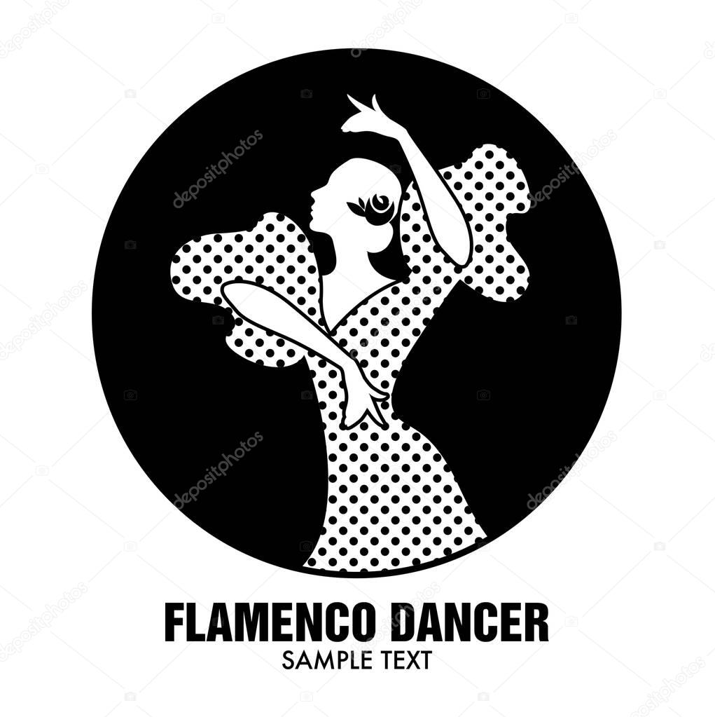 Spanish flamenco dancer. Vector Illustration