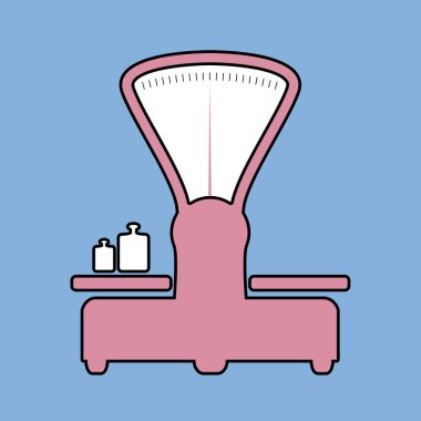 Logo tarzı retro özetliyor. Denge. Vektör çizim