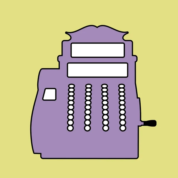Λογότυπο στυλ ρετρό περιγράμματα. Ταμειακή μηχανή. Μέχρι. Διάνυσμα Illustrat — Διανυσματικό Αρχείο