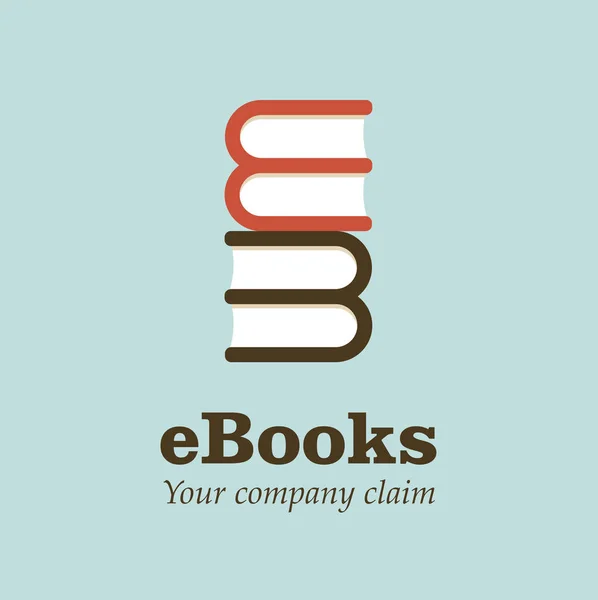 Logo e-book. Ilustração vetorial —  Vetores de Stock
