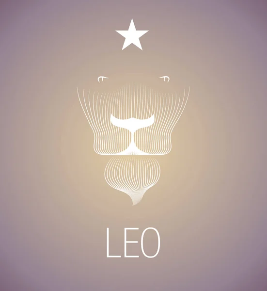 Signo do zodíaco. O Leo. Ilustração vetorial — Vetor de Stock