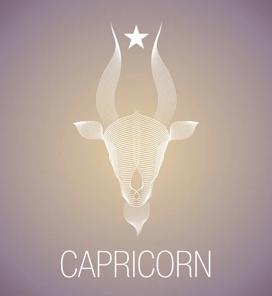 Segno zodiacale. Capricorno. Illustrazione vettoriale — Vettoriale Stock