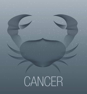 Zodyak işareti. Kanser. Vektör çizim