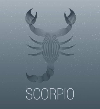 Zodyak işareti. Akrep. Vektör çizim