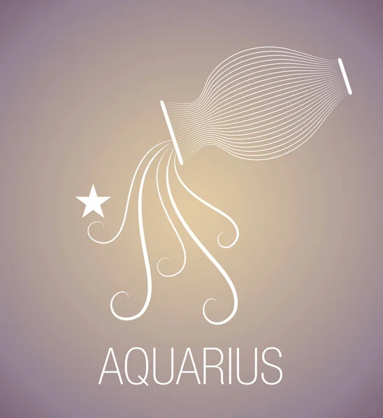 Állatöv jel. Aquarius. Vektoros illusztráció — Stock Vector