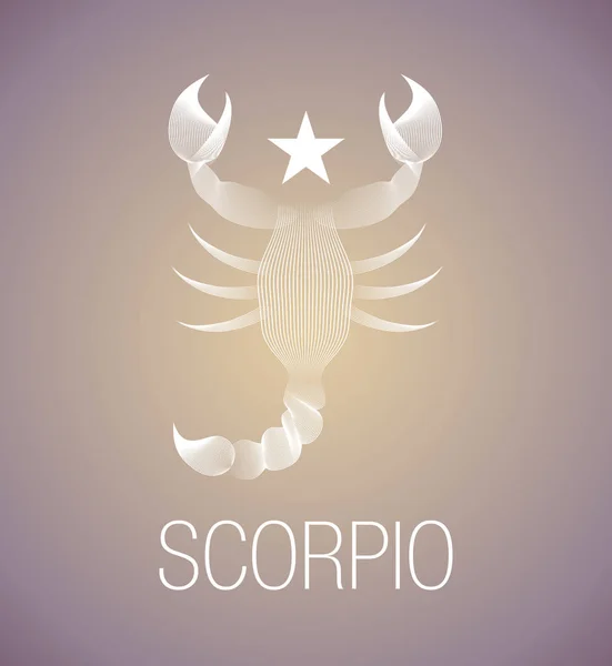 Signo del Zodíaco. Escorpio. Ilustración vectorial — Archivo Imágenes Vectoriales