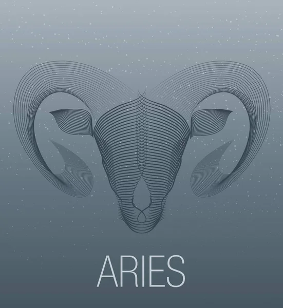 Signo del Zodíaco. Aries. Ilustración vectorial — Archivo Imágenes Vectoriales