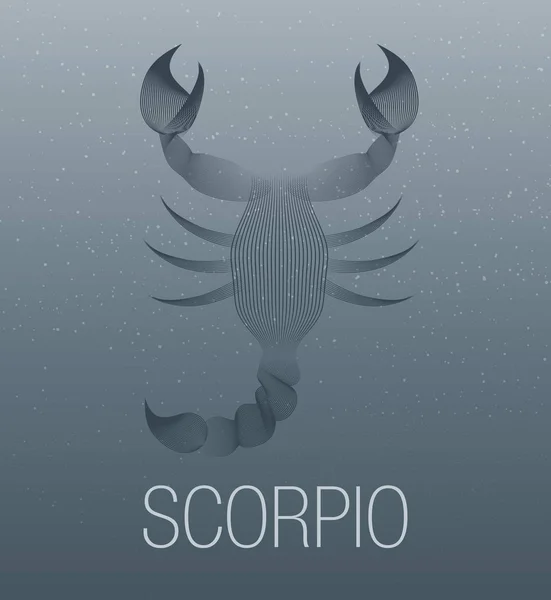 Segno zodiacale. Scorpione. Illustrazione vettoriale — Vettoriale Stock