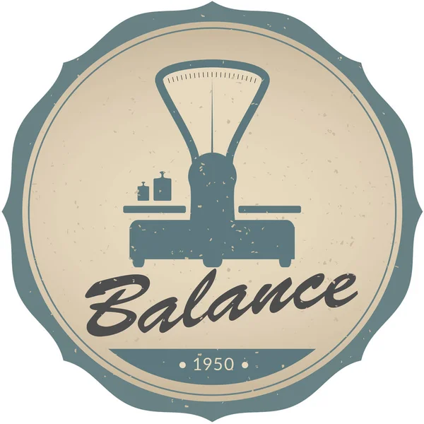 Godło Vintage retro równowagi — Wektor stockowy