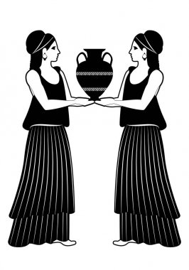 Zodyak antik Yunan tarzında. İkizler. 