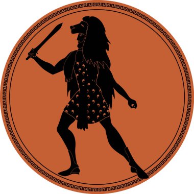 Zodyak antik Yunan tarzında. Leo. 