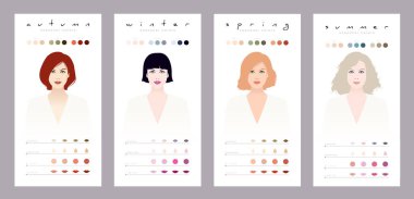 Beyaz, Akdeniz ve Kafkas kadınları için mevsimlik renkler