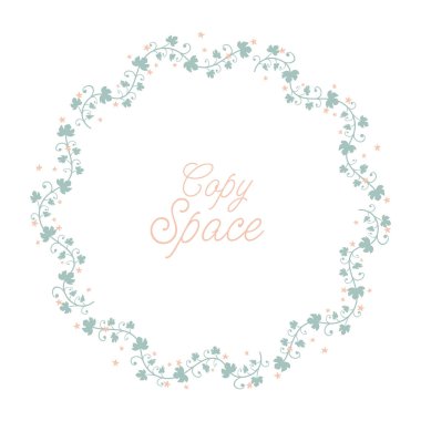 Metinler için arkaplan çizimi, üzüm yaprakları, üzümler ve boş alan