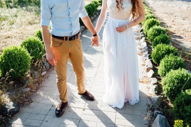 Mutlu gelin ve Damat Düğün yürüyüşe