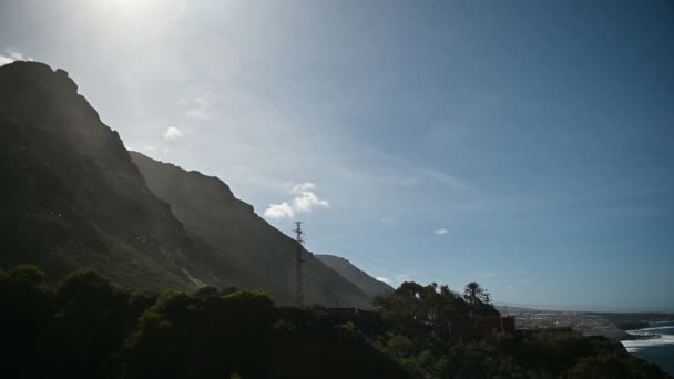 Bergskedja i Anaga naturpark På Teneriffa, Kanarieöarna, Spanien — Stockvideo