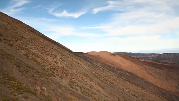 Teide Cableway - канатная дорога, которая поднимается на вулкан Тейде, самый высокий пик в Испании — стоковое видео