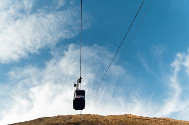Teleferik Tenerife adasında - Kanarya İspanya Teide yanardağı üzerinde