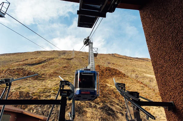 Cableway no vulcão Teide na ilha de Tenerife - Canária Espanha — Fotografia de Stock