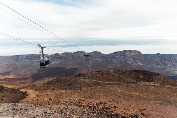 Kötélpálya a vulkán Teide, Tenerife-sziget - Kanári-Spanyolország — Stock Fotó