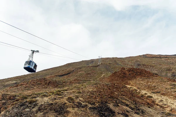 Kötélpálya a vulkán Teide, Tenerife-sziget - Kanári-Spanyolország — Stock Fotó