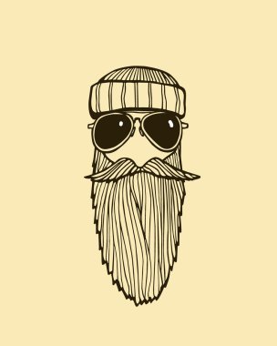 Erkek baş illüstrasyon