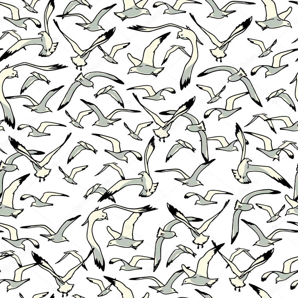 Sea gulls pattern