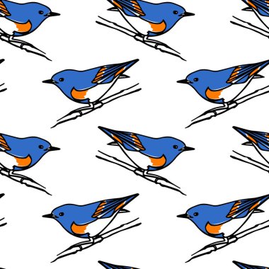 kuşlar seamless modeli