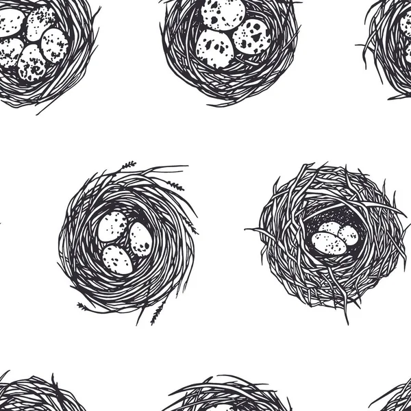 手画的巢模式 — 图库矢量图片