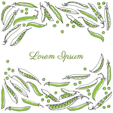 Vektör kartı ile bezelye konservesi