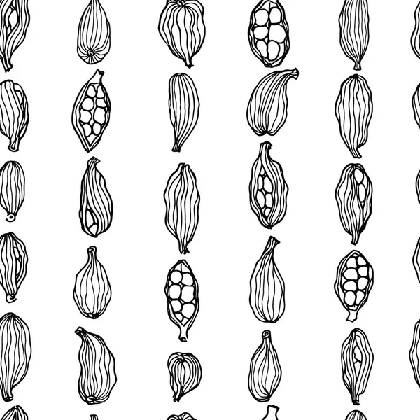 카 다 몬 씨앗 패턴 — 스톡 벡터