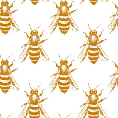 Arılar seamless modeli