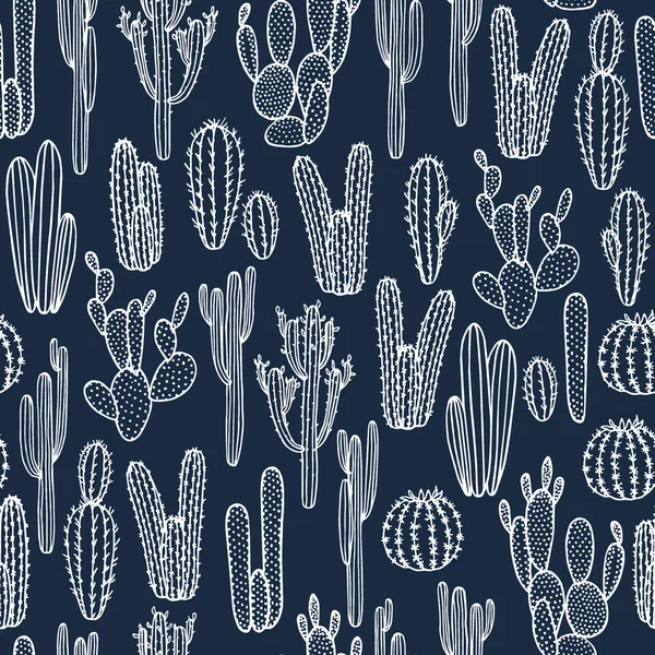 Cactus seamless pattern — Stock Vector