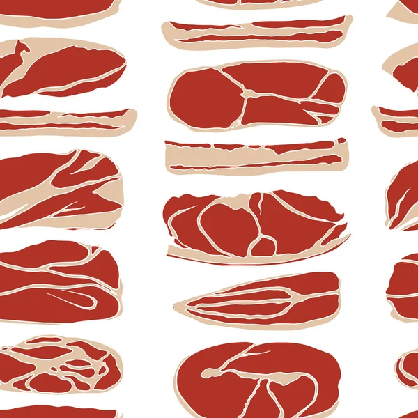 Мясо бесшовный узор — стоковый вектор