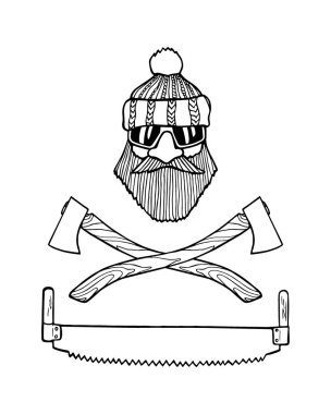 Oduncu vektör amblemi