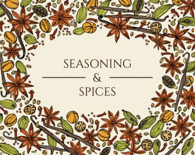 Baharat vektör kartı