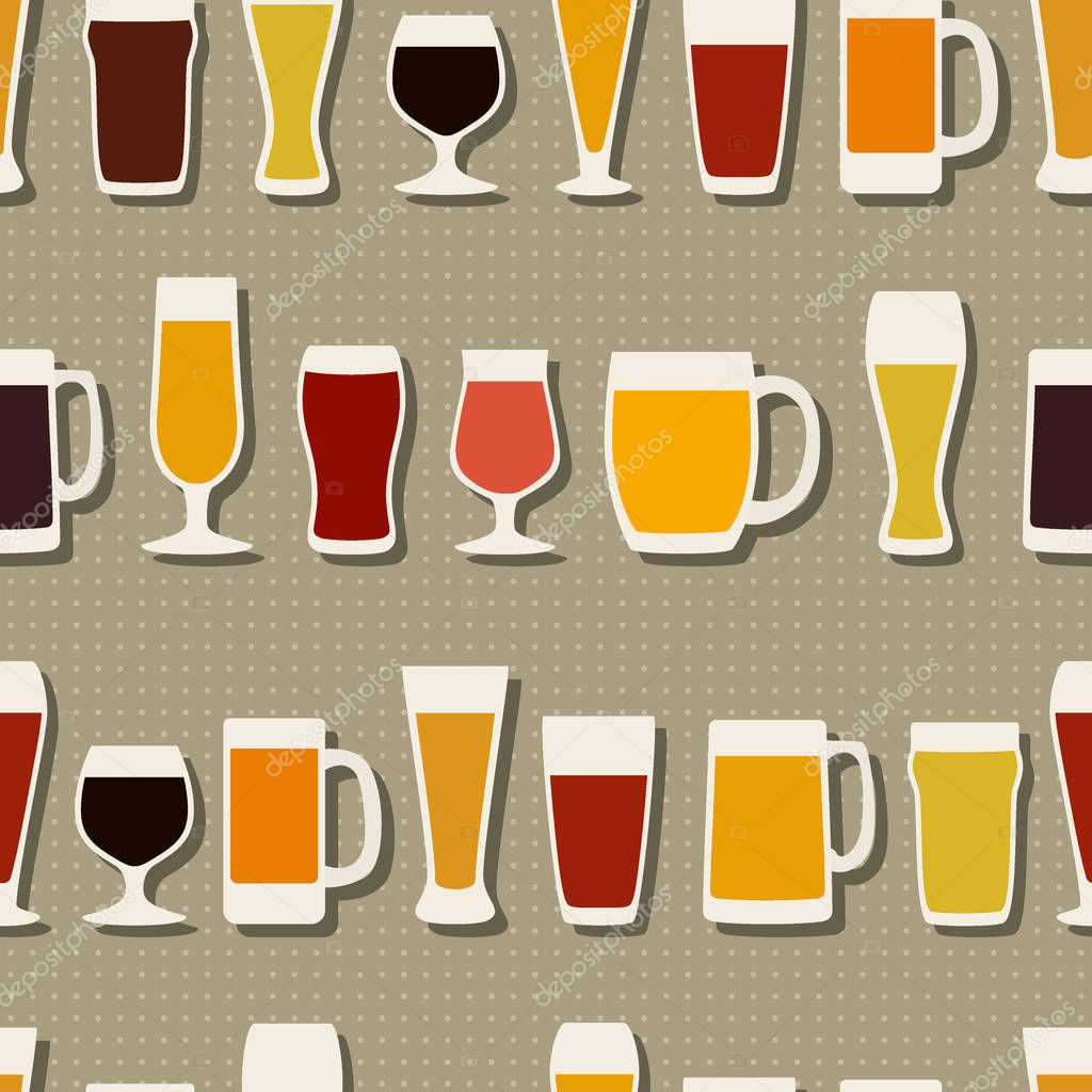 Beer glasses pattern