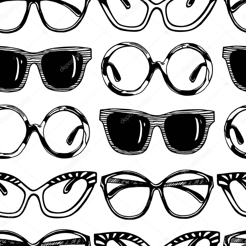 Sunglasses seamless pattern