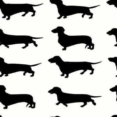 Dachshunds seamless modeli