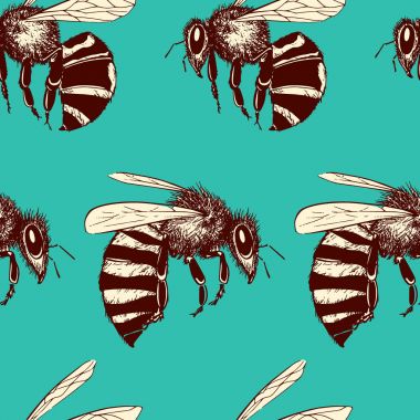 Arılar seamless modeli