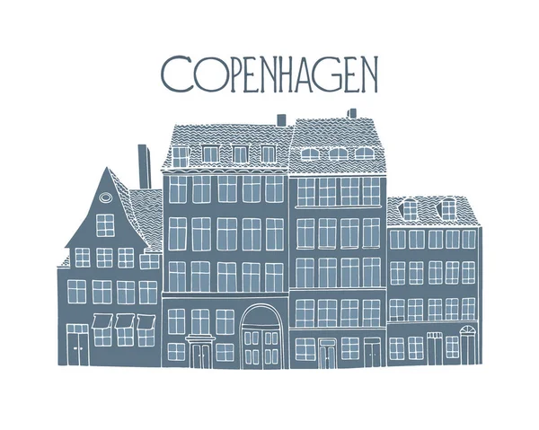 Copenhagen city poster — Stock Vector