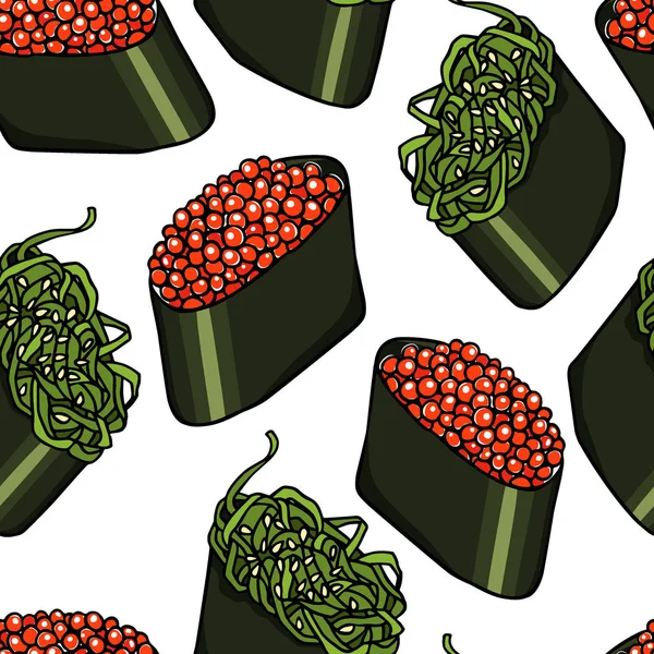 Sushi naadloze patroon — Stockvector